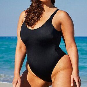 Ashley Graham x Swimsuits For All Hotshot Black One Piece Swimsuit